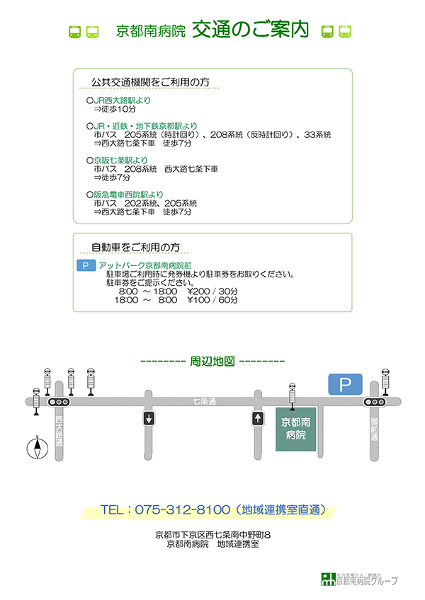 京都南病院地図